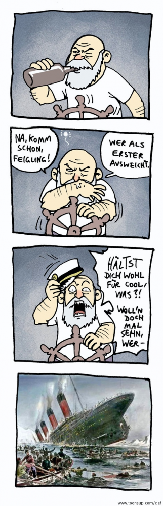 Comic: Wer als erster ausweicht ...!!! 1