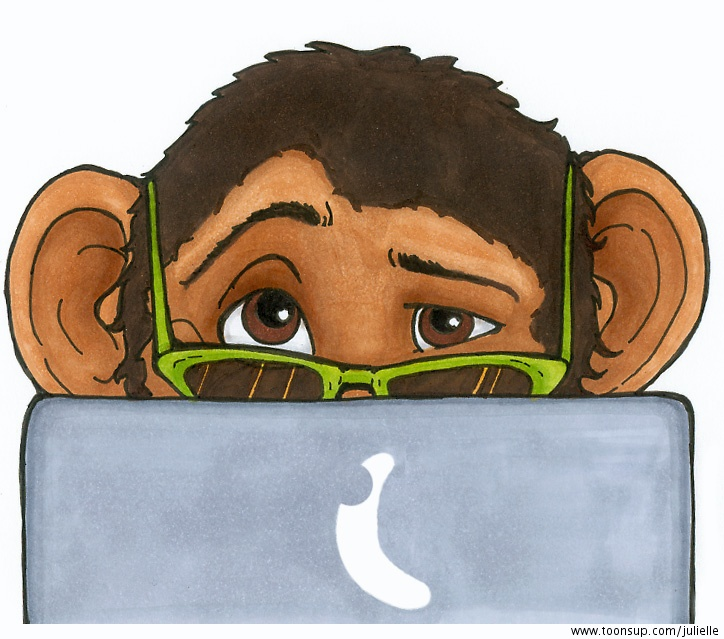 Cartoon: Kluger Affe 1