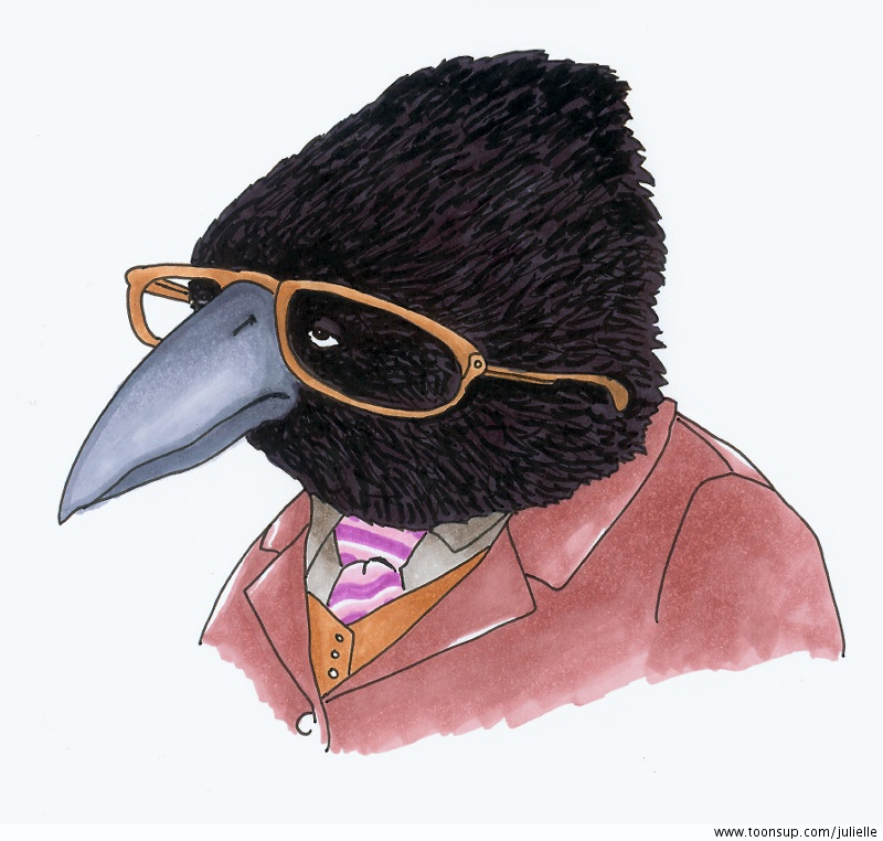 Cartoon: Schlauer Vogel 1