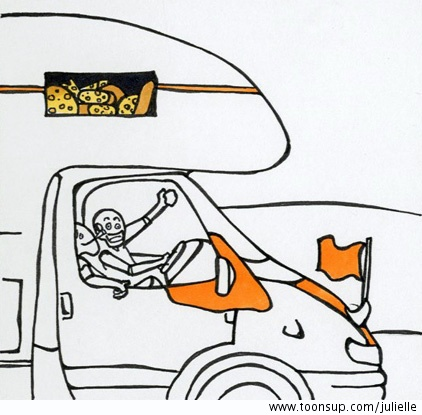 Cartoon: Crashy auf der Autobahn... 4