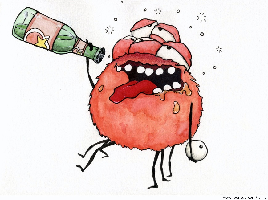 Cartoon: Gruselsause - Drinker 1