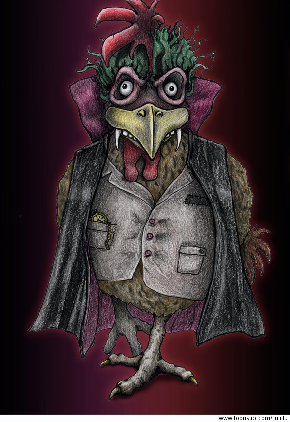 Illustration: Das Vampirhuhn 1