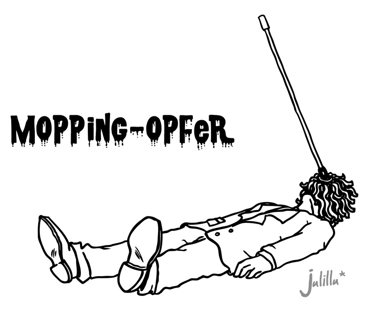 Cartoon: Mopping-Opfer 1