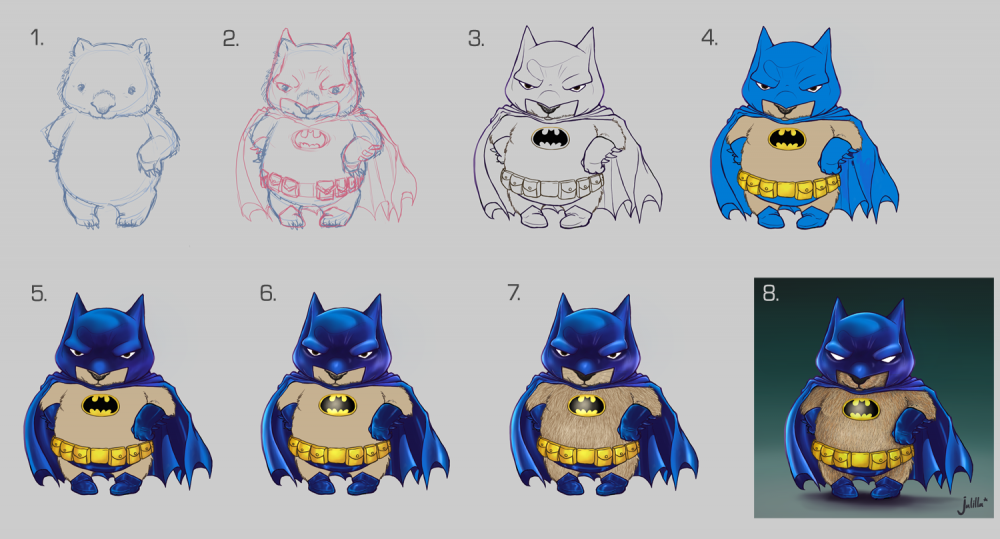 Concept Art / Character Design: From Zero to Hero (Wombatman|Making of) 1
