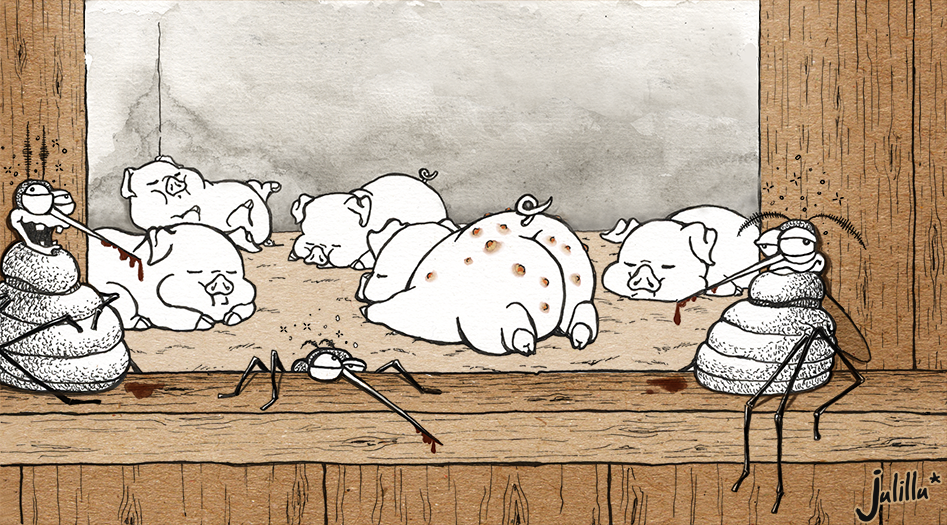 Cartoon: Tag 17 - Swollen 1