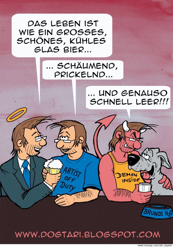 Cartoon: Bier Philosophie 1