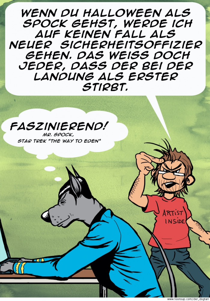 Cartoon: Dogtaris Star Trek Halloween 1