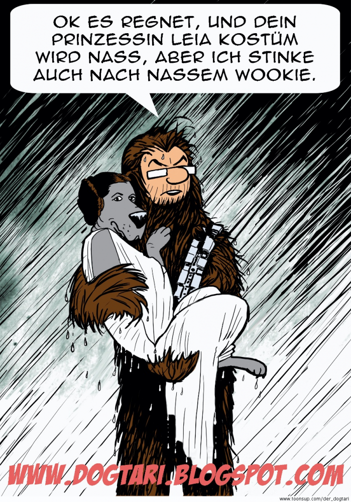Cartoon: Wookie im Regen 1