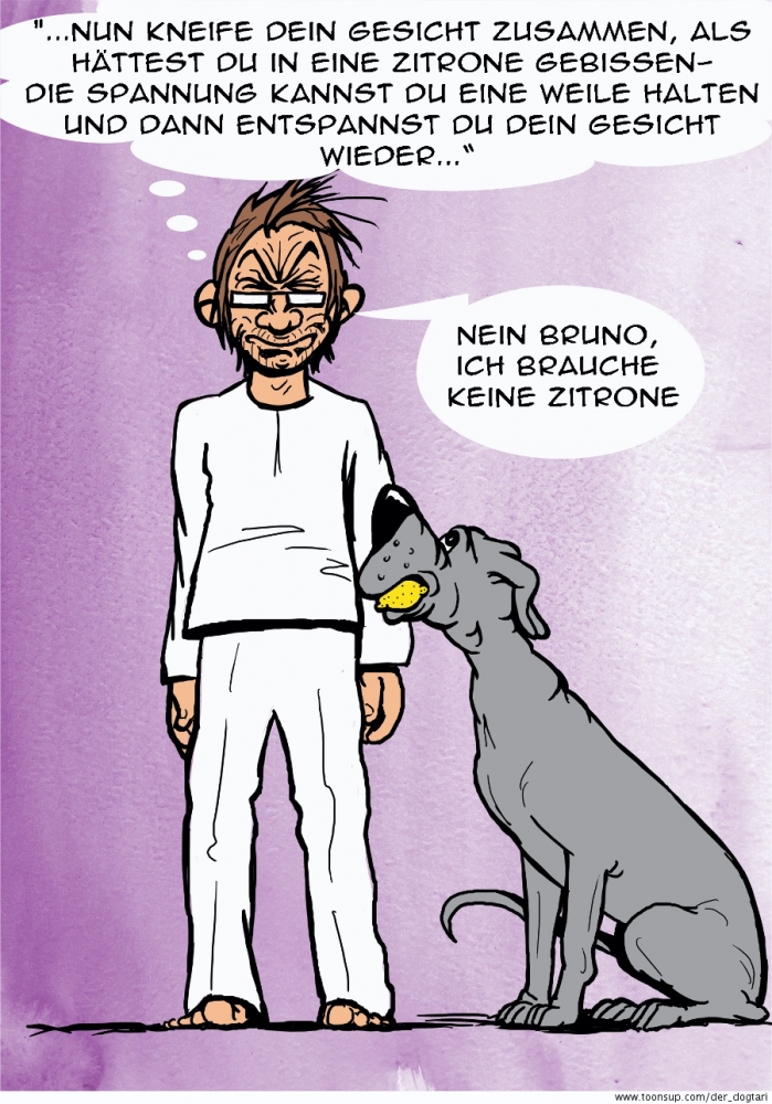 Cartoon: Yoga mit Dogge Teil 3 1