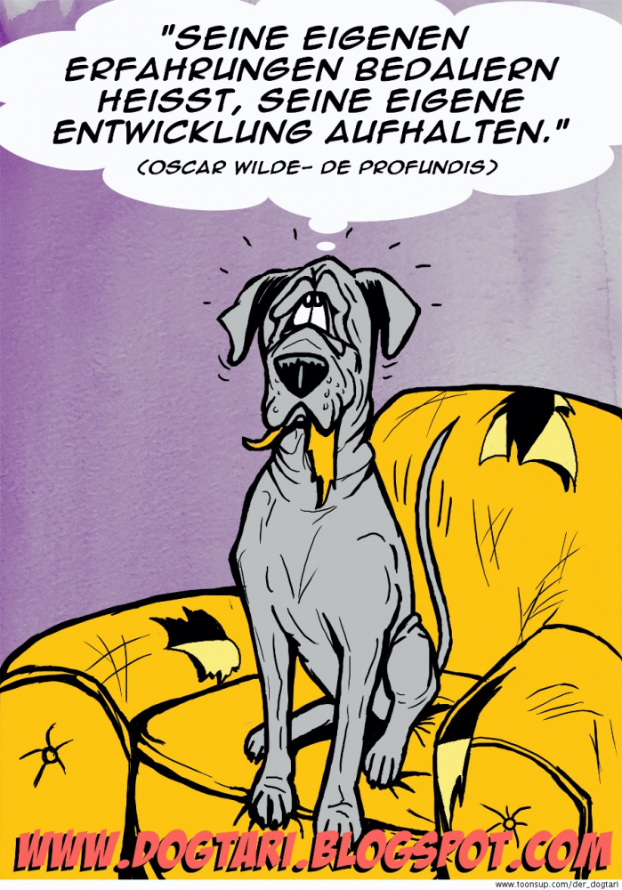 Cartoon: Erfahrungen mit Dogge 1