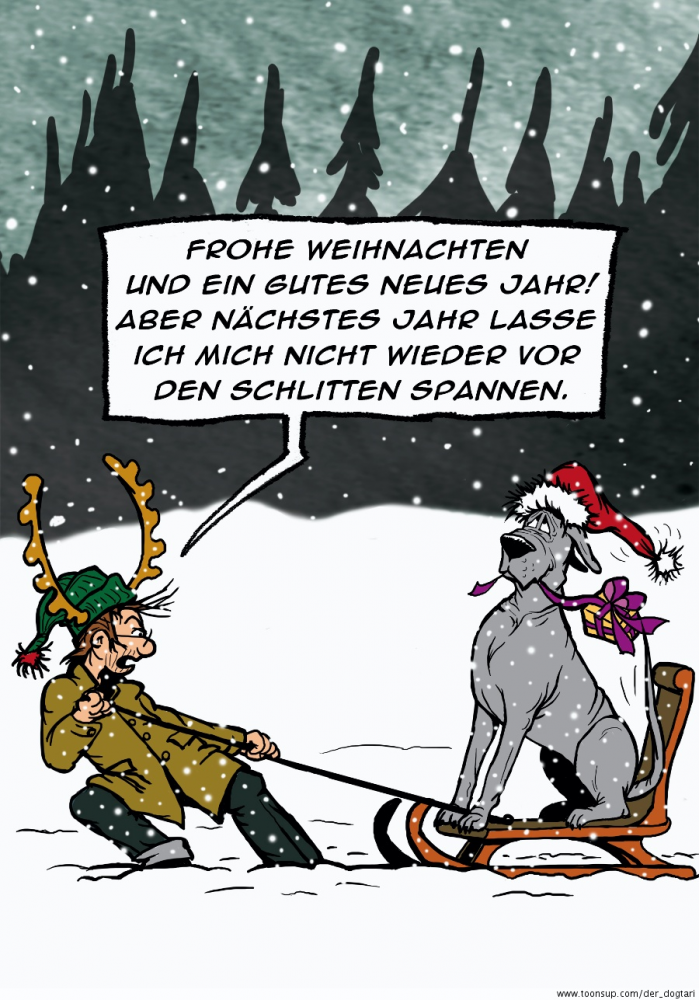 Cartoon: Weihnachtskarte mit Bruno 1