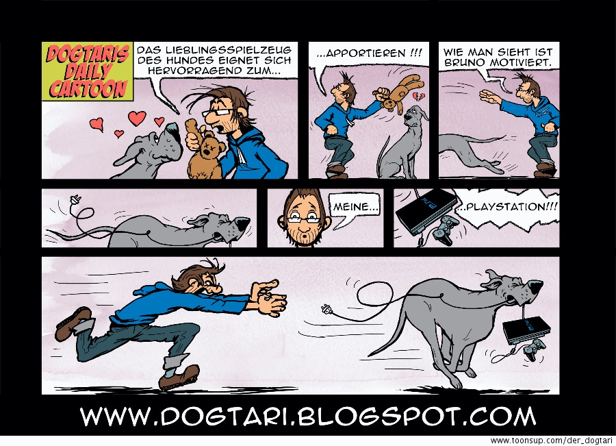 Cartoon: Apportieren mit Dogge Teil 4 1