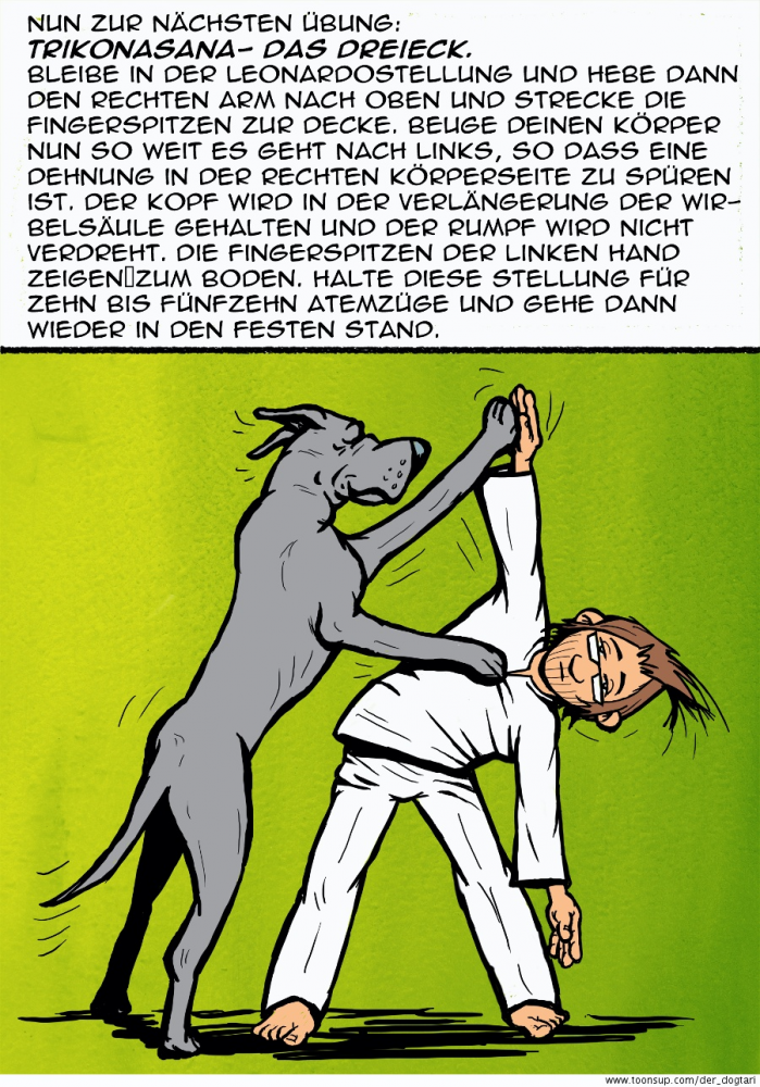 Cartoon: Yoga mit Dogge Teil 11 1