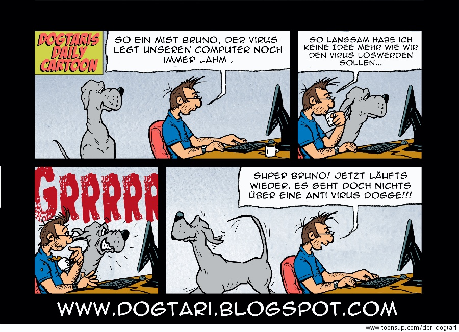 Cartoon: Anti Virus Dogge 1