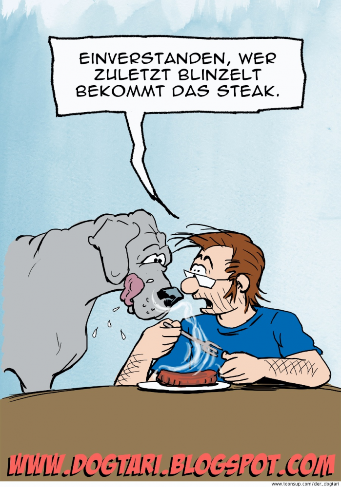 Cartoon: Wer blinzelt verliert. 1