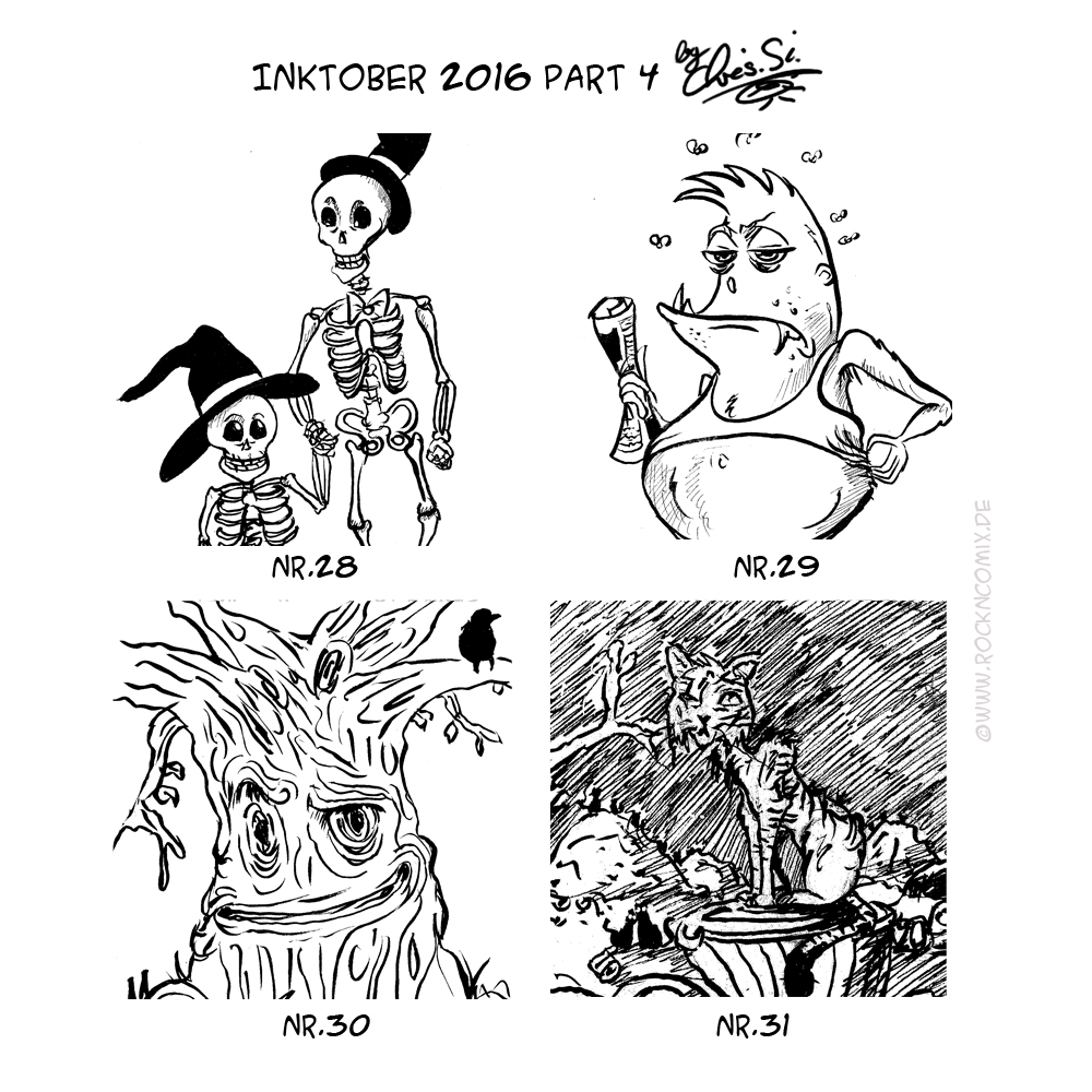 Illustration: Inktober 2016 Zusammenfassung 4