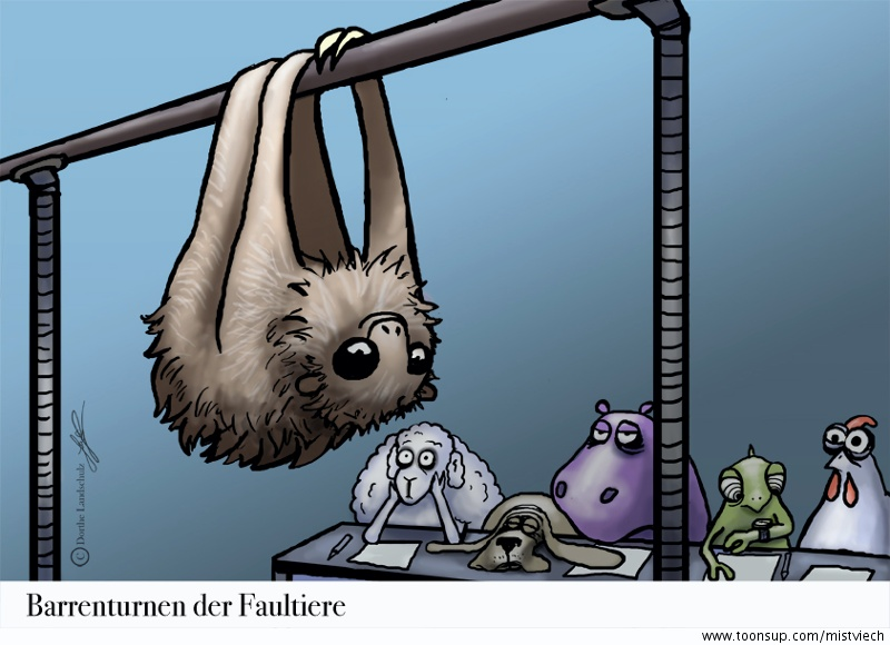 Cartoon: Faultier 1
