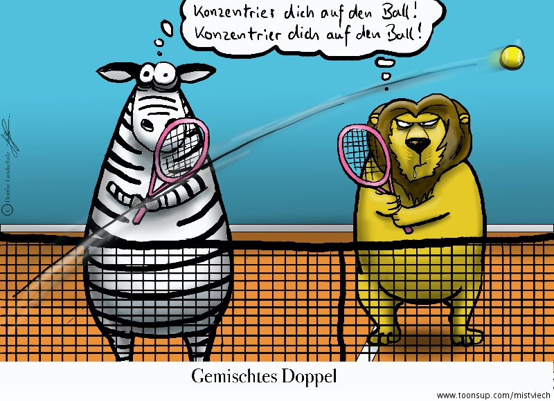 Cartoon: Gemischtes Doppel 1