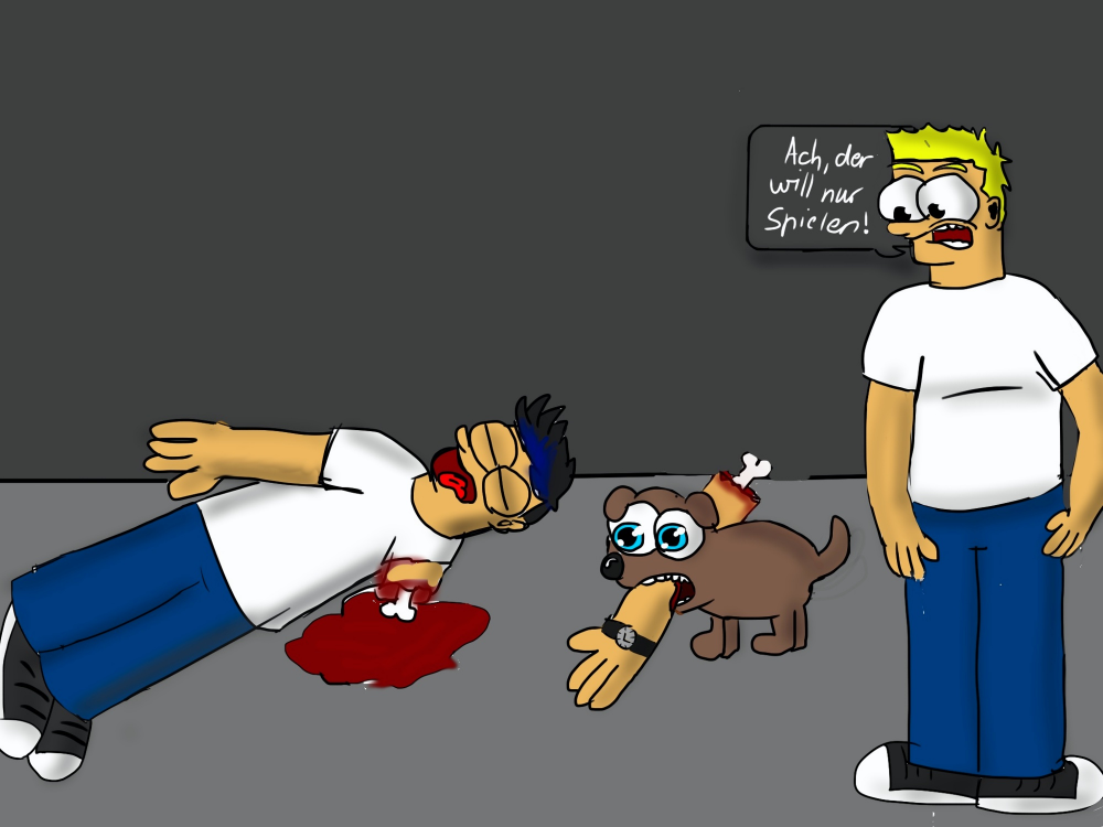 Cartoon: Ach der Will nur spielen! 1