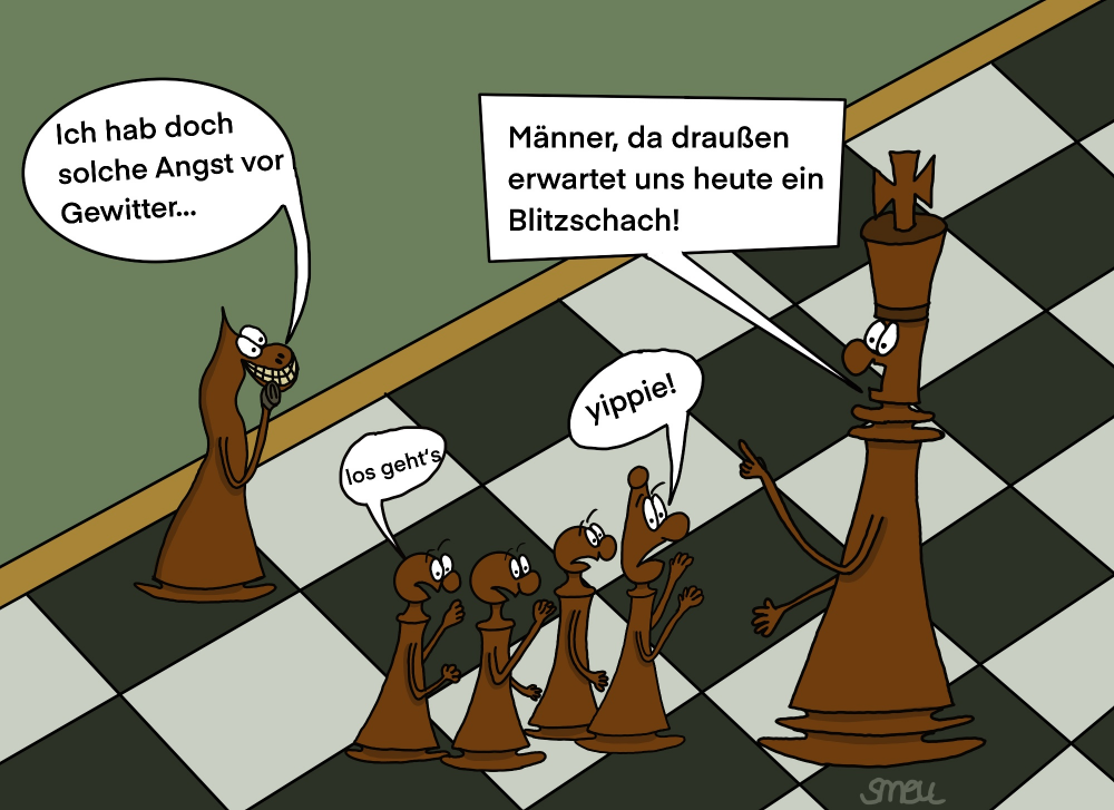 Cartoon: Blitzschach 1