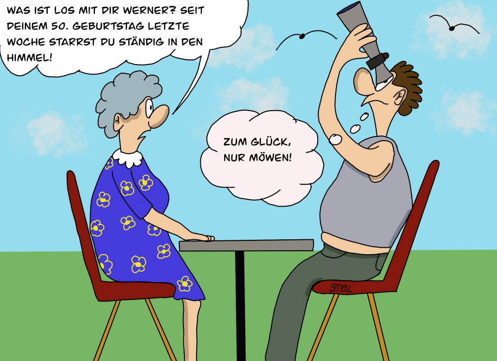 Cartoon: Wer kreist denn da über mir? 1