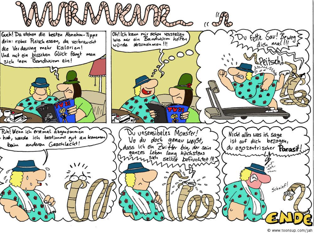 Comic: Wurmkur (in Farbe) 1