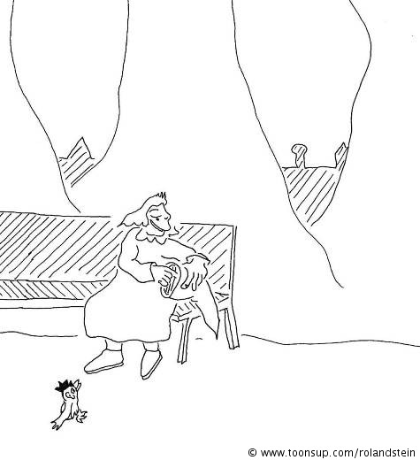 Cartoon: Olga und der Vogel 2