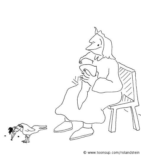 Cartoon: Olga und der Vogel 4