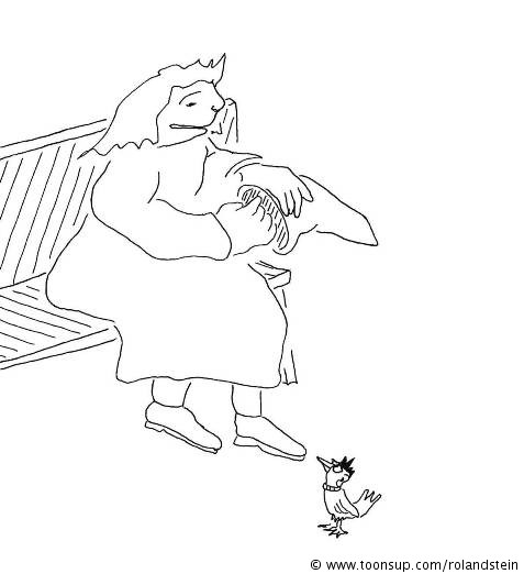 Cartoon: Olga und der Vogel 6