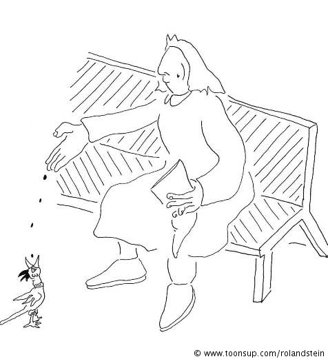Cartoon: Olga und der Vogel 7