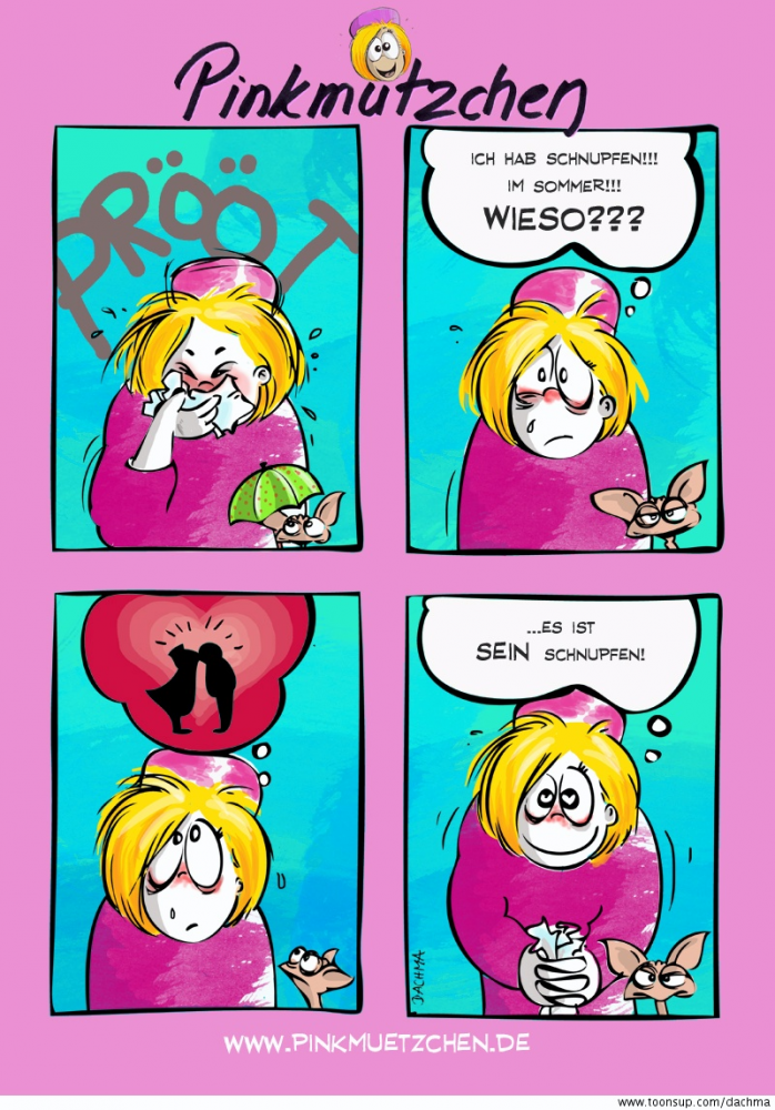 Comic: Pinkmützchen hat Schnupfen 1