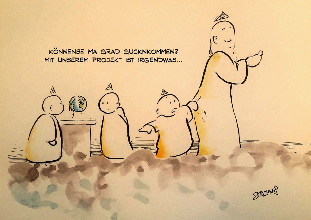 Cartoon: Projektarbeit 1