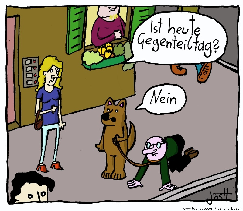 Cartoon: Gegenteiltag 1