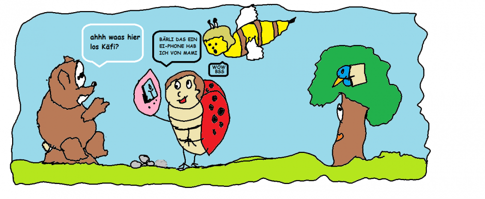 Cartoon: Käferli und sein Ei-phone 1