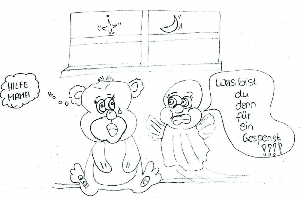 Cartoon: Der kleine Bär Fippo hat Angst vor Gespenster 1