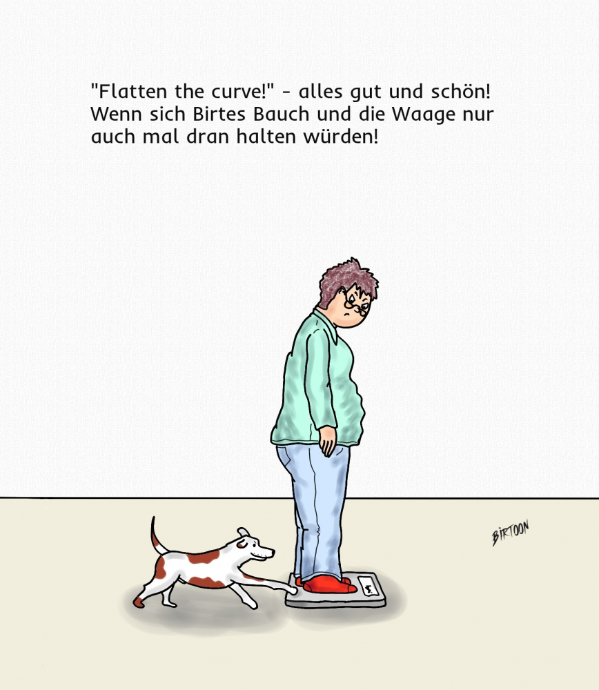 Cartoon: Flatten the curve! 1