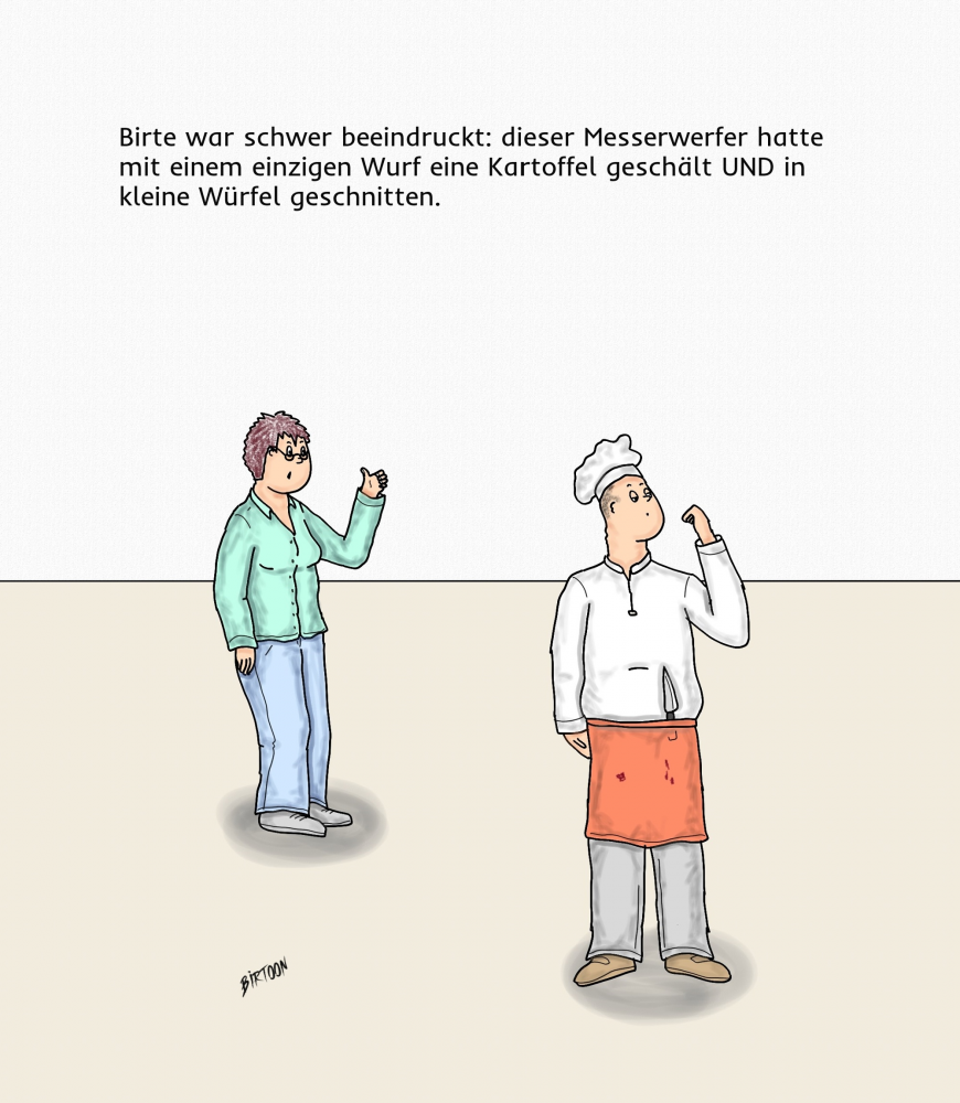Cartoon: Messerwerfer 1