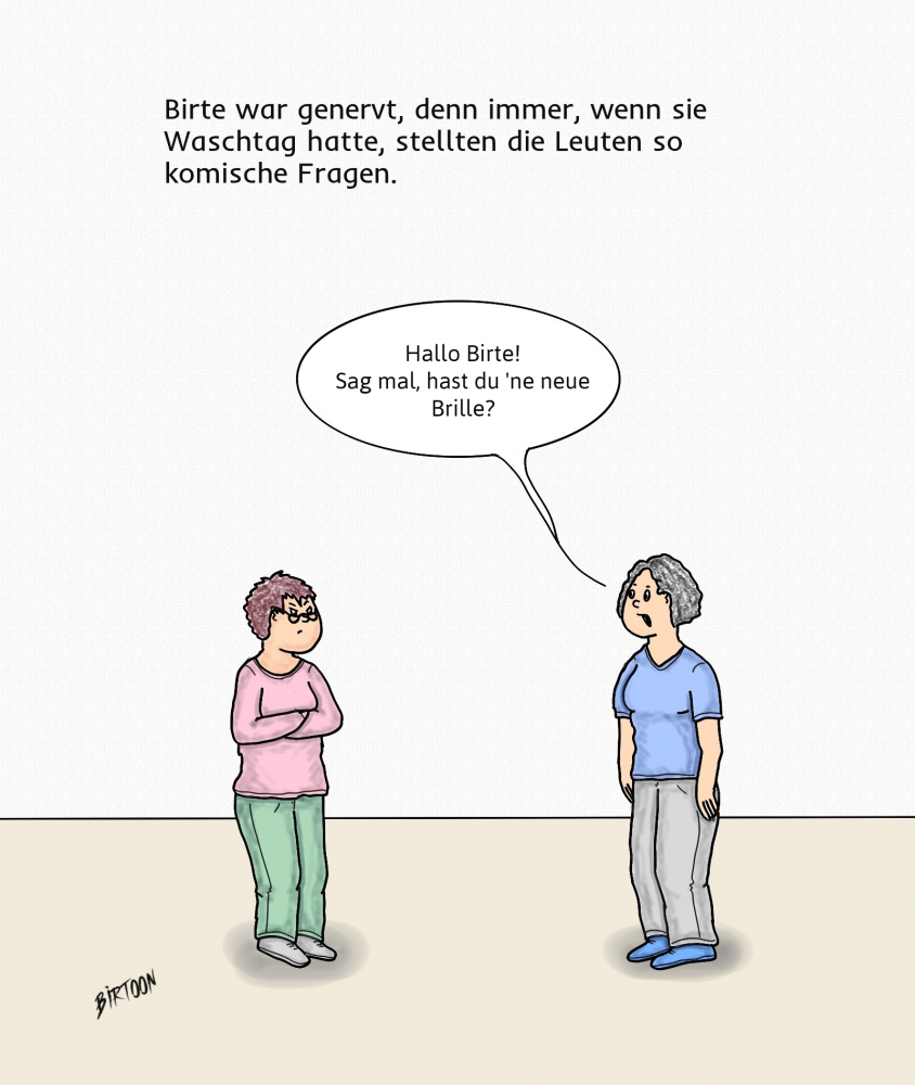 Cartoon: Waschtag 1