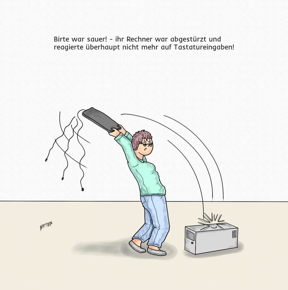 Cartoon: Rechner abgestürzt 1