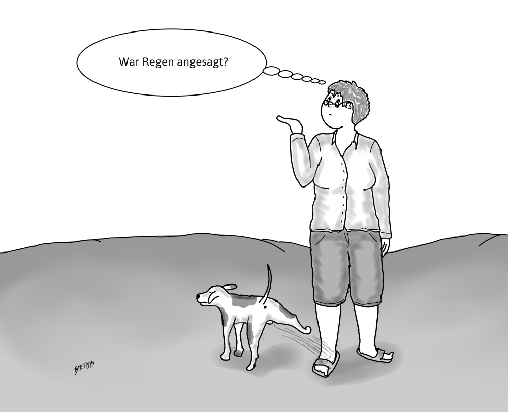 Cartoon: Strichweise Regen 1