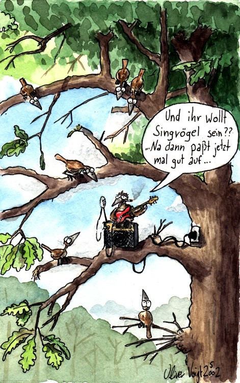 Cartoon: Singvogel 1
