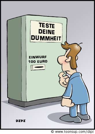 Cartoon: Dummheit 1