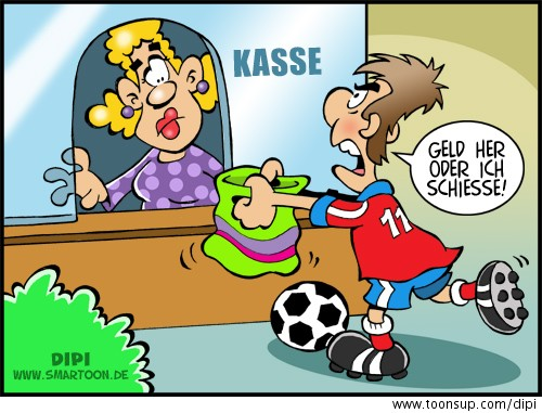 Cartoon: Wirtschaftskrise erreicht Profisport 1