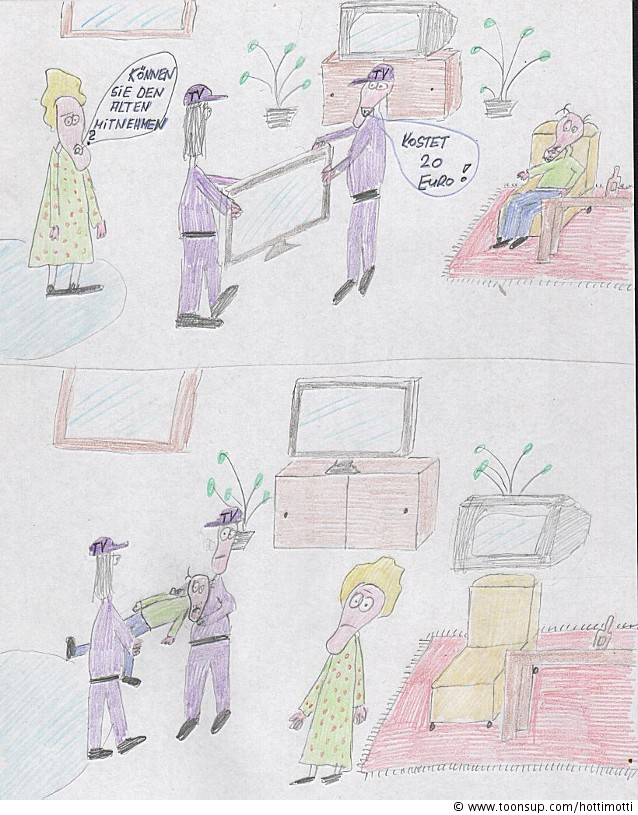 Cartoon: Neuer Fernseher 1