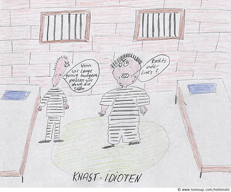 Cartoon: Knast-Idioten 1