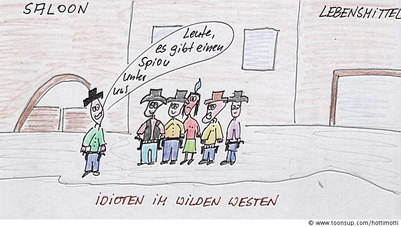 Cartoon: Wildwest - Idioten 1