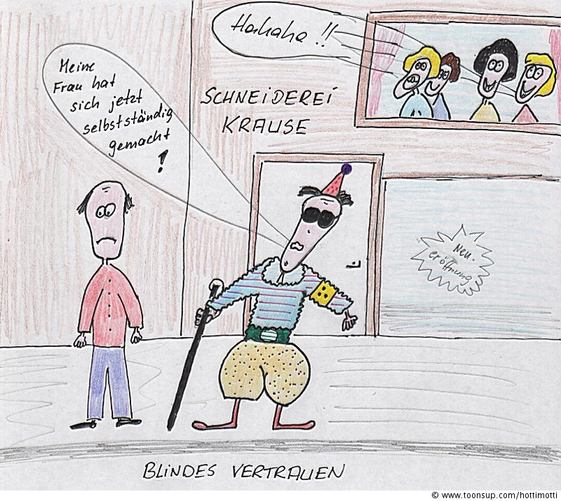 Cartoon: Blindes Vertrauen 1