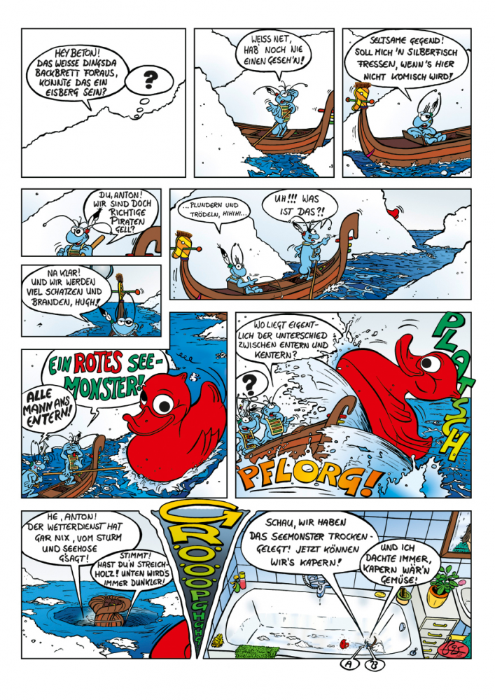 Comic: Anton & Beton Badewonnen 1