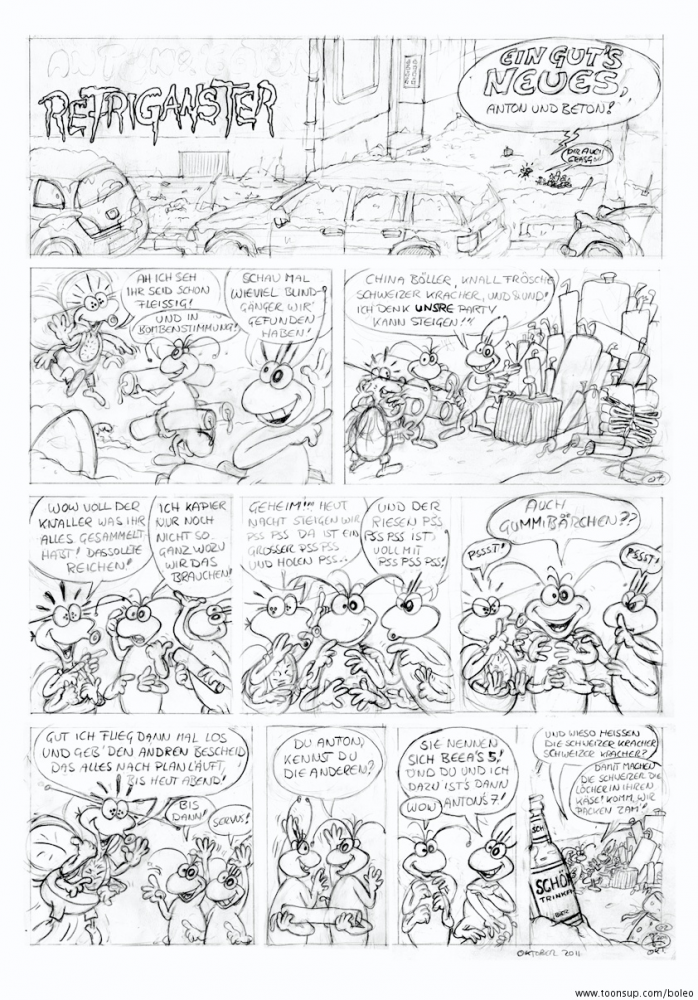Comic: Anton & Beton Refrigangster Skizzen 1