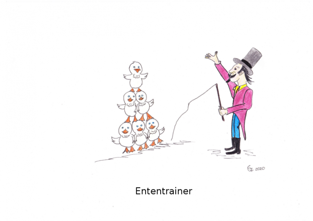 Cartoon: Ententrainer 1